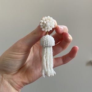Lisi Lerch Tassel Earrings White EUC